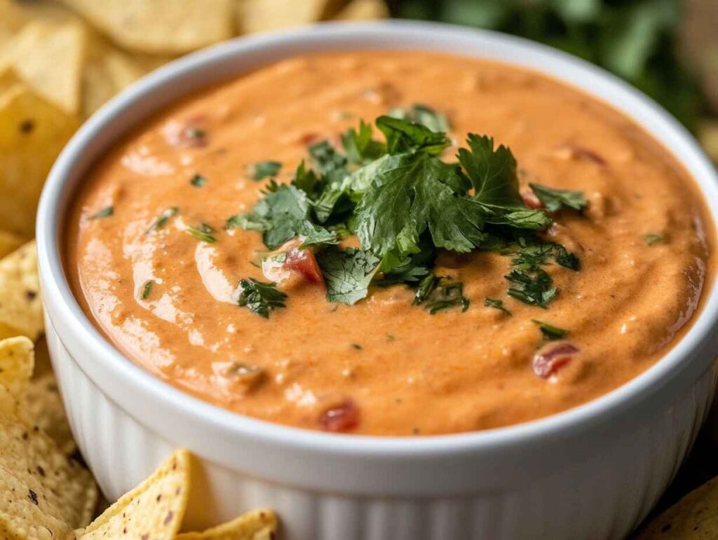 How to Make Rotel Dip ? Rotel Dip Served with Tortilla Chips
